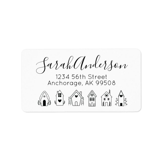 Etiqueta Endereço de devolução de casas imobiliárias (Frente)