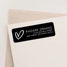 Etiqueta Endereço de devolução de Chá de panela minimalista