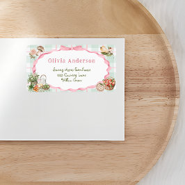 Etiqueta Endereço de devolução de Chás de fraldas para o me