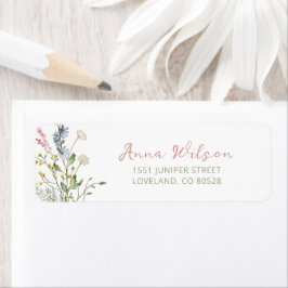 Etiqueta Endereço de Devolução de Chuveirinho de Noiva com