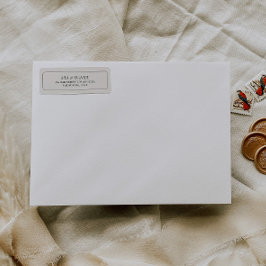 Etiqueta Endereço de devolução de Cinza Clássica Elegante