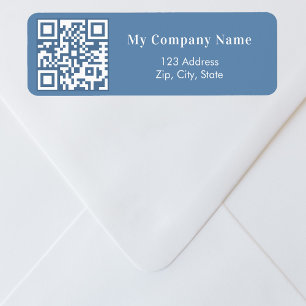 Etiqueta Endereço de devolução de código qr de negócios azu