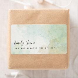 Etiqueta Endereço de Devolução de Cor Verde Verde do Sage E