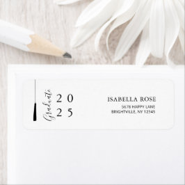 Etiqueta Endereço de Devolução de Correio de Graduação Míni