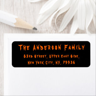 Etiqueta Endereço de Devolução de Correio Preto Assombra