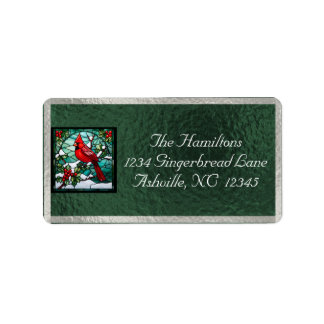 Etiqueta Endereço de devolução de feriado de Cardinal e Fri