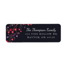 Endereço de devolução de feriado de Feliz Berry