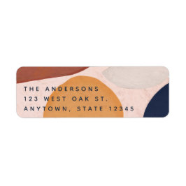 Etiqueta Endereço de Devolução de Feriado de Formas Pintada