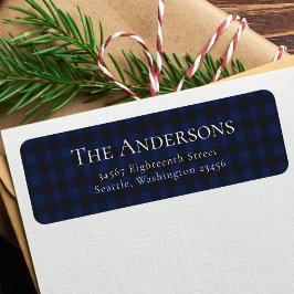 Etiqueta Endereço de devolução de feriado de Xadrez de Tart