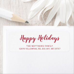 Etiqueta Endereço de Devolução de Férias de Natal do Script