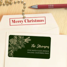 Endereço de devolução de férias do Green Floral Po