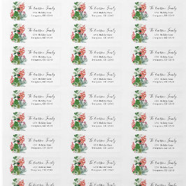 Etiqueta Endereço de devolução de férias verde