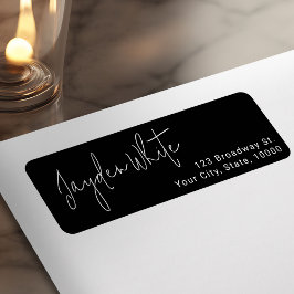 Etiqueta Endereço de Devolução de Formando de Script Modern