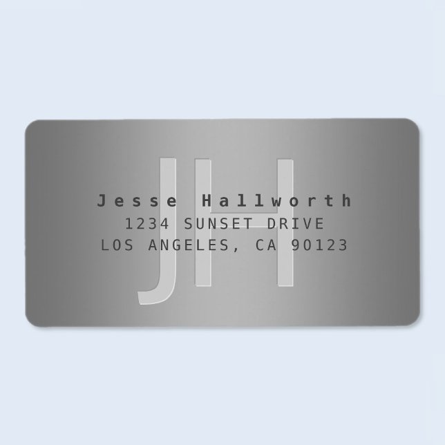 Etiqueta Endereço de devolução de gradiente editável modern (Criador carregado)