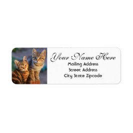 Etiqueta Endereço de devolução de Kittens Cuja Cobra