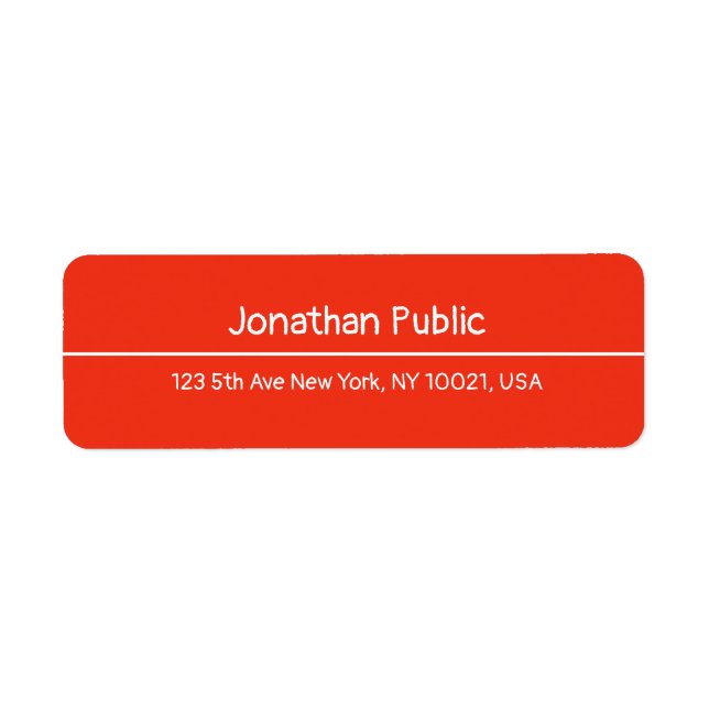 Etiqueta Endereço de devolução de Modelo de Natal Vermelho  (Frente)