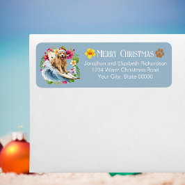 Etiqueta Endereço de Devolução de Natal do Cachorro do Papa