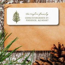 endereço de devolução de Natal minimalista moderno