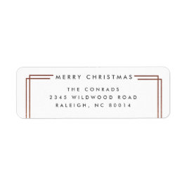 Etiqueta Endereço de devolução de Natal moderno