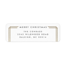 Etiqueta Endereço de devolução de Natal moderno