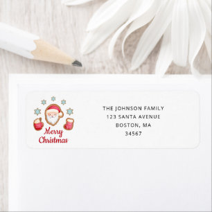 Etiqueta Endereço de devolução de natal para Papais noeis b