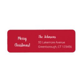 Etiqueta Endereço de devolução de Natal para Red Merry