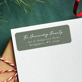 Etiqueta Endereço de devolução de Natal simples para herrin