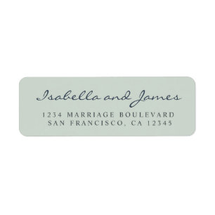 Etiqueta Endereço de Devolução de Nomes de Caligrafia Elega