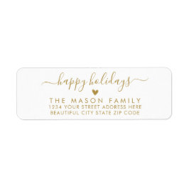 Etiqueta Endereço de devolução de script de feriados felize