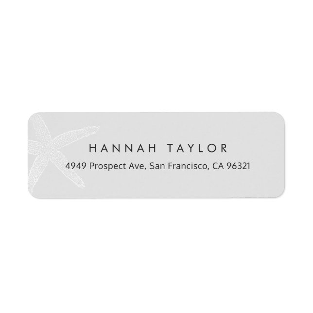 Etiqueta Endereço de devolução de Starfish simples (Frente)