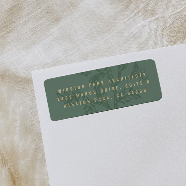 Etiqueta Endereço de Devolução de Sucursal Verde (Criador carregado)