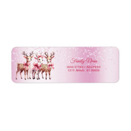 Etiqueta Endereço de devolução de veados natalinos