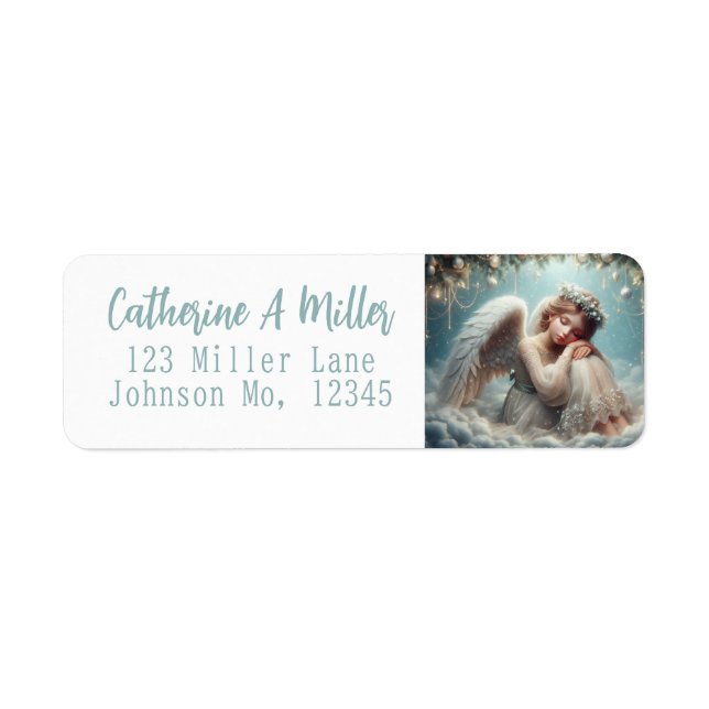 Etiqueta Endereço de devolução do Angel de Natal (Frente)