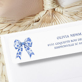 Etiqueta Endereço de devolução do Arco Coquette Chinoiserie