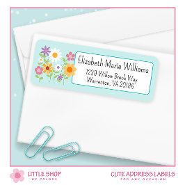 Etiqueta Endereço de devolução do Buquê Floral