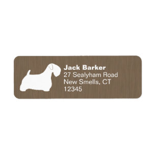 Etiqueta Endereço de devolução do cão Sealyham Terrier