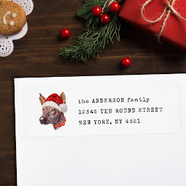 Etiqueta Endereço de devolução do cão Xoloitzcuintle sem pe