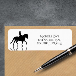 Etiqueta Endereço de devolução do cavalo de reserva da silh