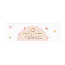 Etiqueta Endereço de devolução do Chá de fraldas Floral par