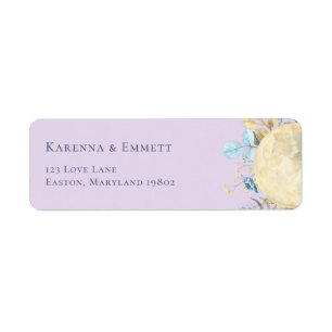 Etiqueta Endereço de devolução do Chá de fraldas Roxo da Lu