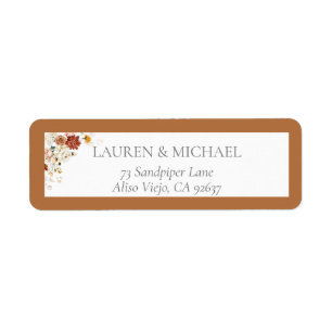 Etiqueta Endereço de devolução do Chá de panela Laranja Ele