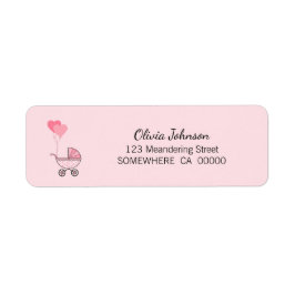 Etiqueta Endereço de devolução do cilindro rosa