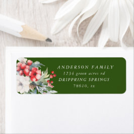 Etiqueta Endereço de devolução do Classical Holiday Berries