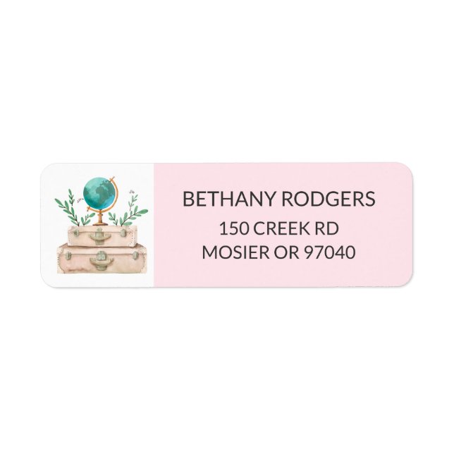 Etiqueta Endereço de devolução do envelope do Chá de panela (Frente)