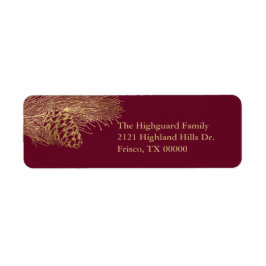 Etiqueta Endereço de devolução do Feriado do Inverno