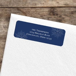 Etiqueta Endereço de devolução do floco de neve minimalista