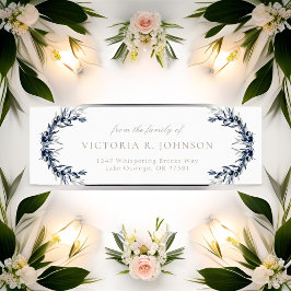 Etiqueta Endereço de devolução do Funeral da Família de Bra