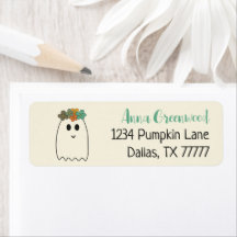 Endereço de devolução do Halloween Groovy dos anos