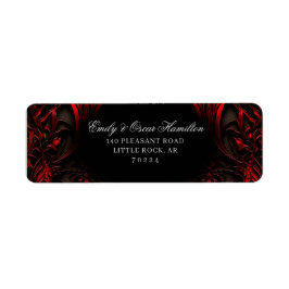Etiqueta Endereço de devolução do legante Red & Black Gotha