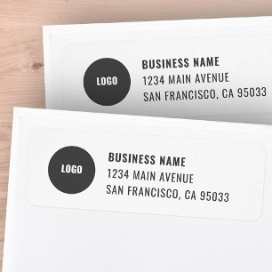 Etiqueta Endereço de devolução do logotipo comercial simple